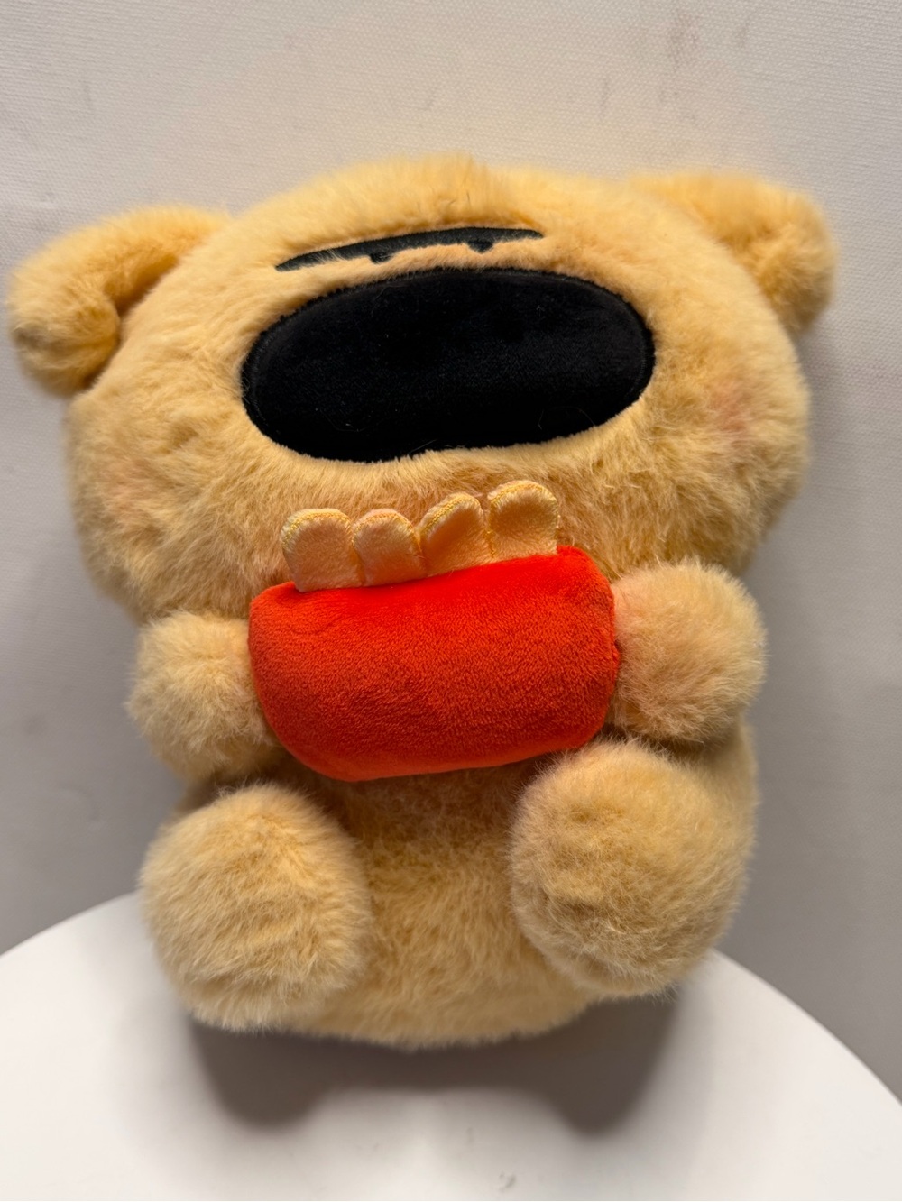 Plush Yellow Bear with Red Heart Kids Toy